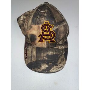 Russell Athletic Mens Sun Devils Baseball Cap Camo ASU Logo Adjustable